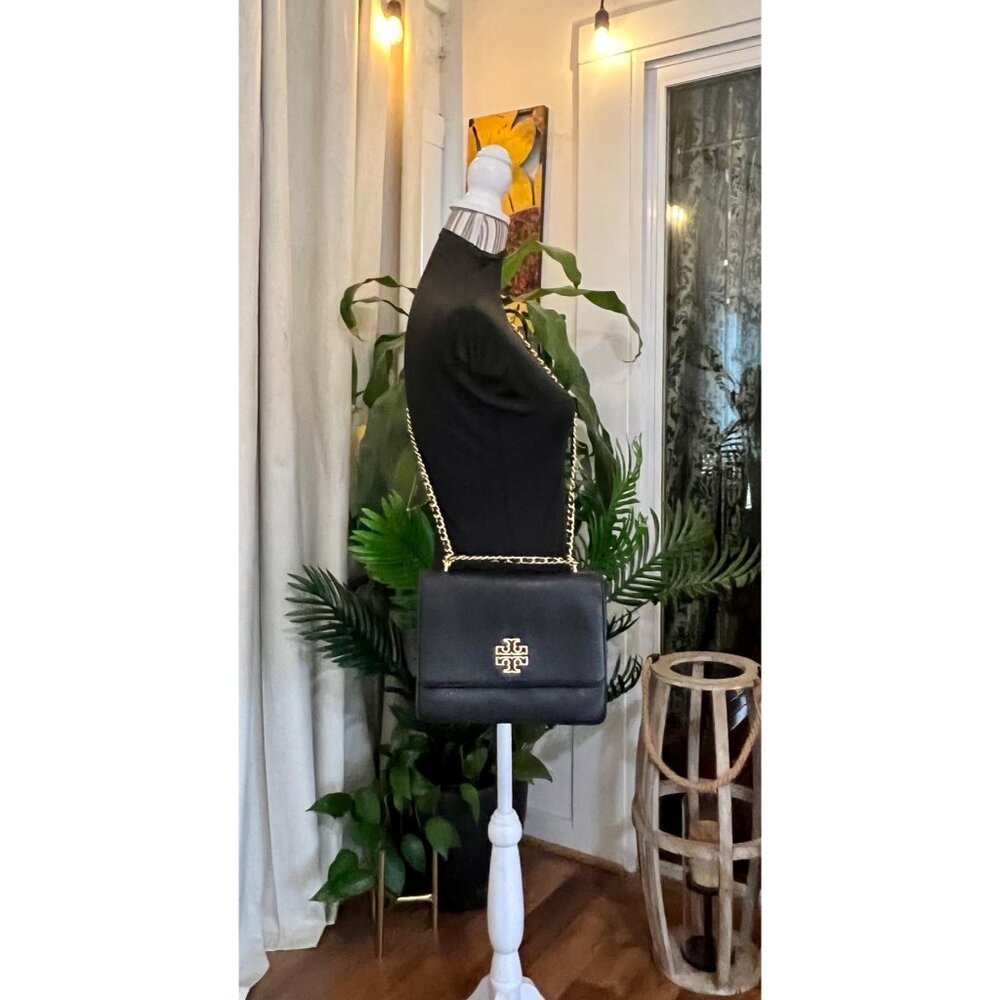 โบโบ AUTHENTIC TORY BURCH BLACK BRITTEN HANDBAG โบโบ - Picture 11 of 13
